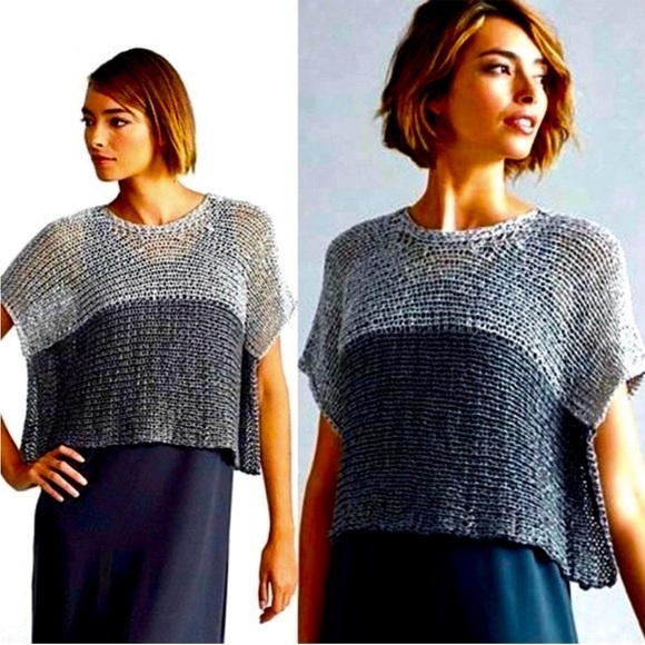 Eileen Fisher open mesh twist knit sweater S - Picture 1 of 10